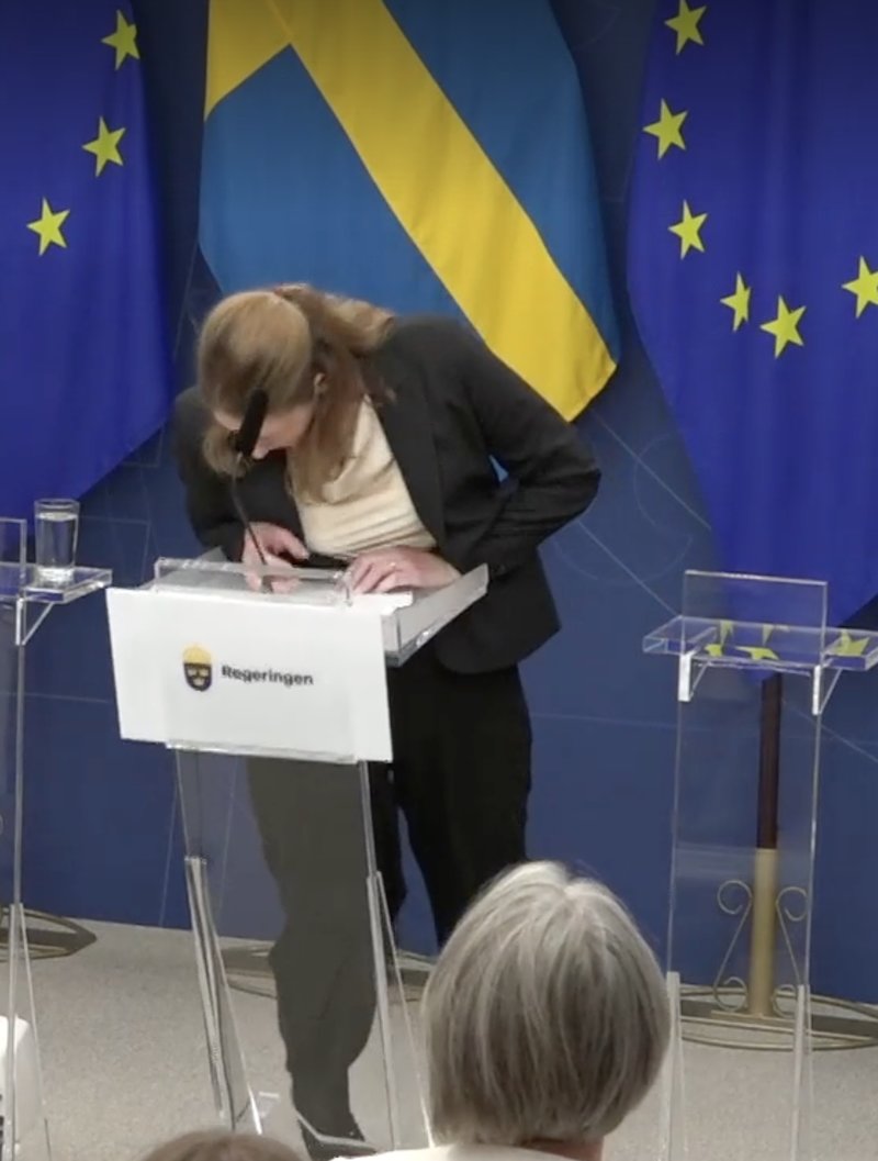 Foto: Skärmavbild Regeringskansliet pressträff Foto: Skärmavbild Regeringskansliet pressträff